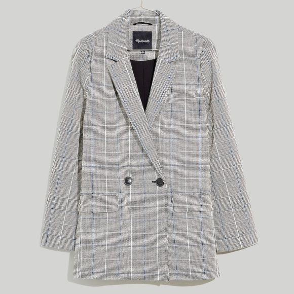 Madewell Jackets & Blazers - MadeWell Item NG625
Caldwell Double-Breasted Blazer in Palmyra Plaid